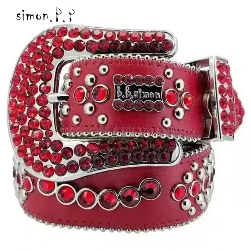 PUNK ROCK HIP HOP DIAMOND STYLE BELT