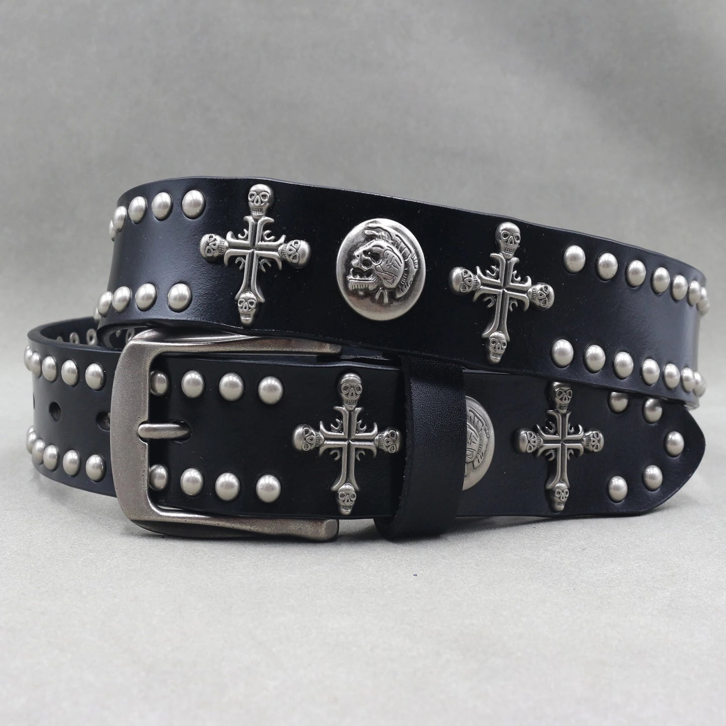 Punk Belt Cow Genuine Leather punk rock belt