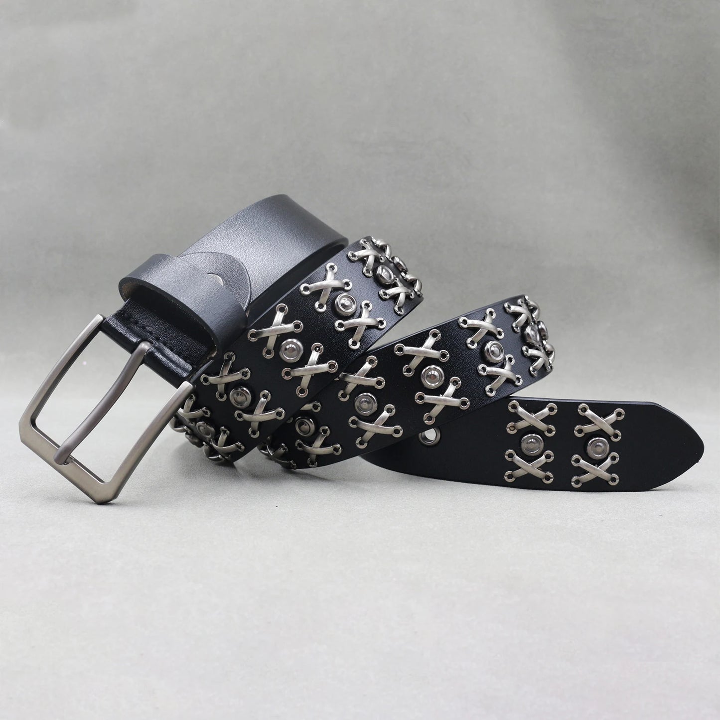 Punk Belt Cow Genuine Leather punk rock belt