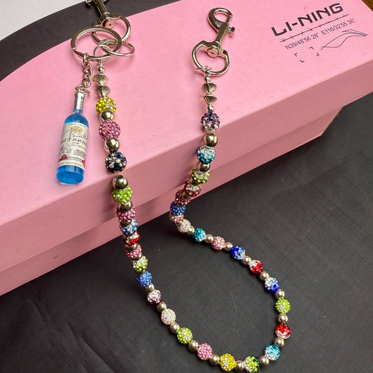 sparkling pearl wallet chain