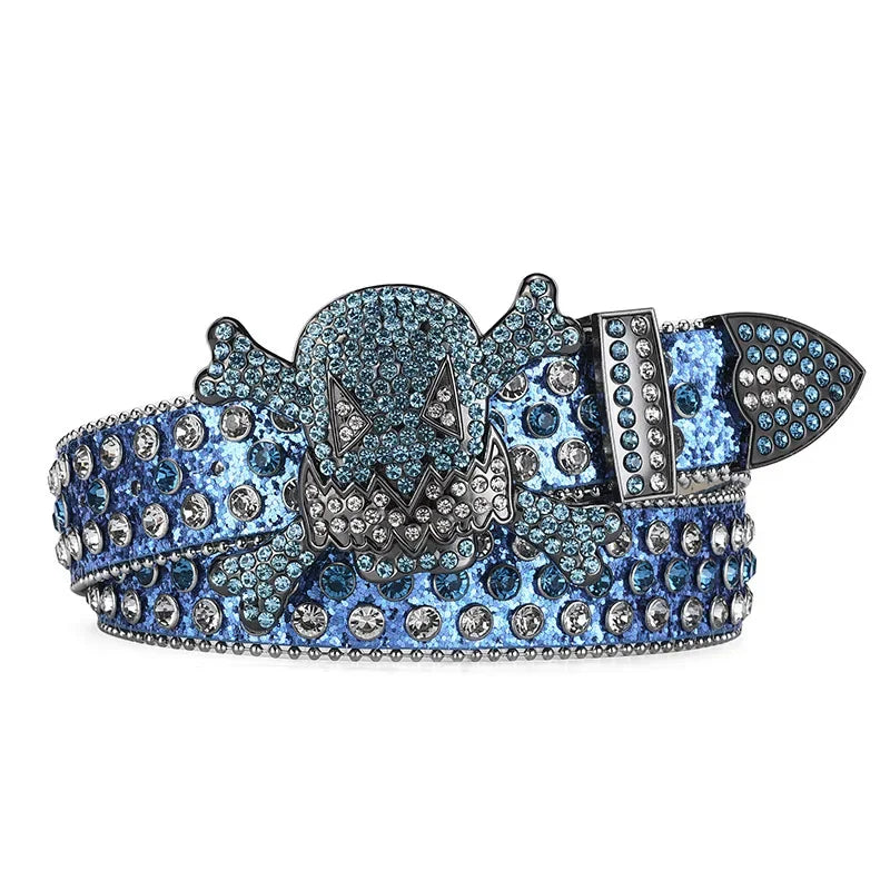 Skull Rhinestone Belt