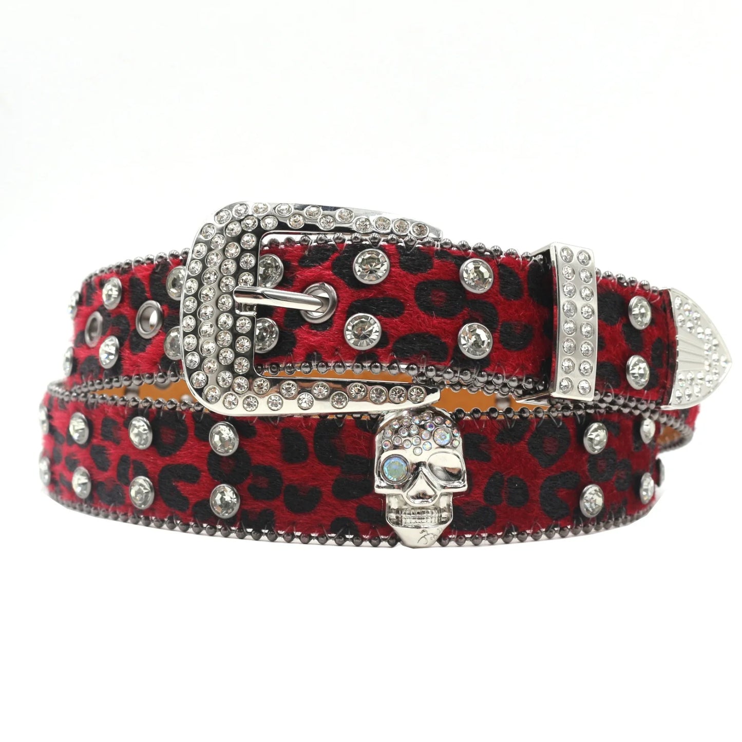 skull belt punk rock style