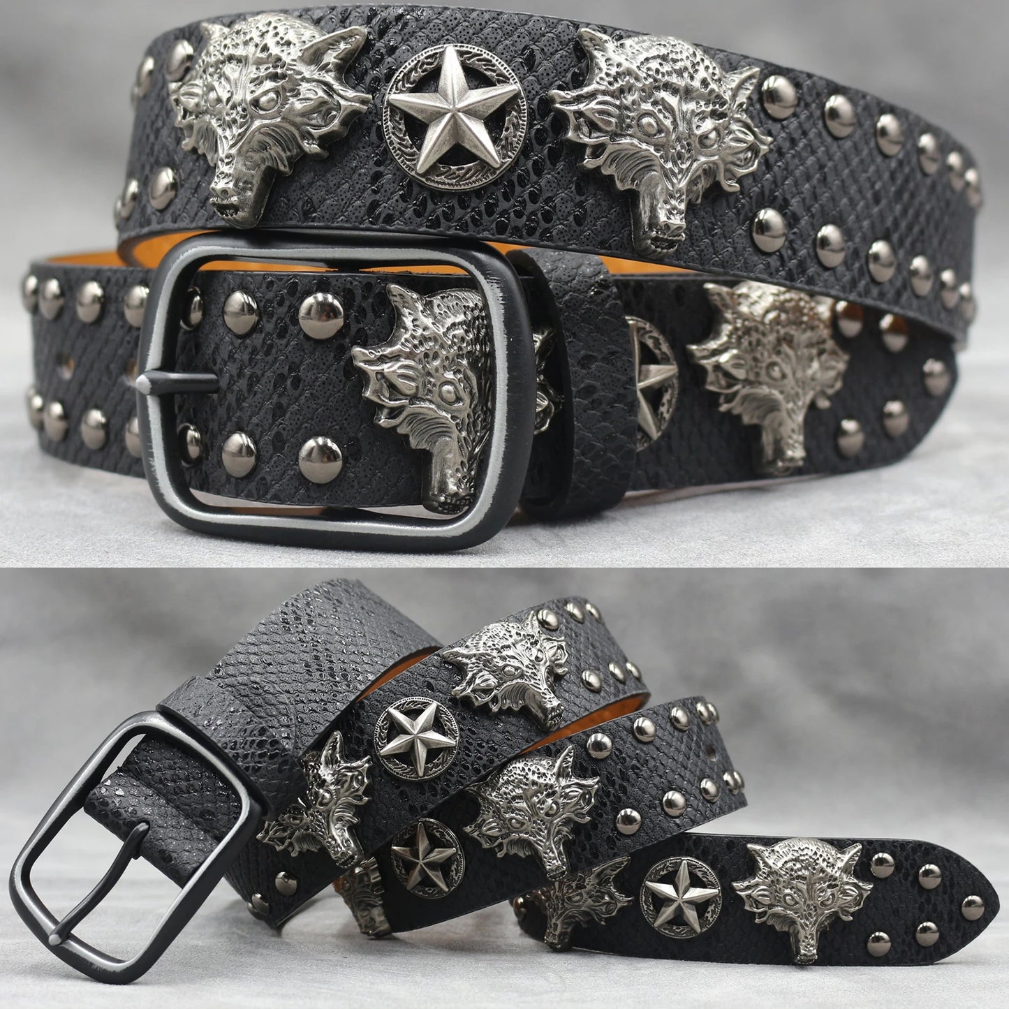 Leather men's Fashion alloy belts
