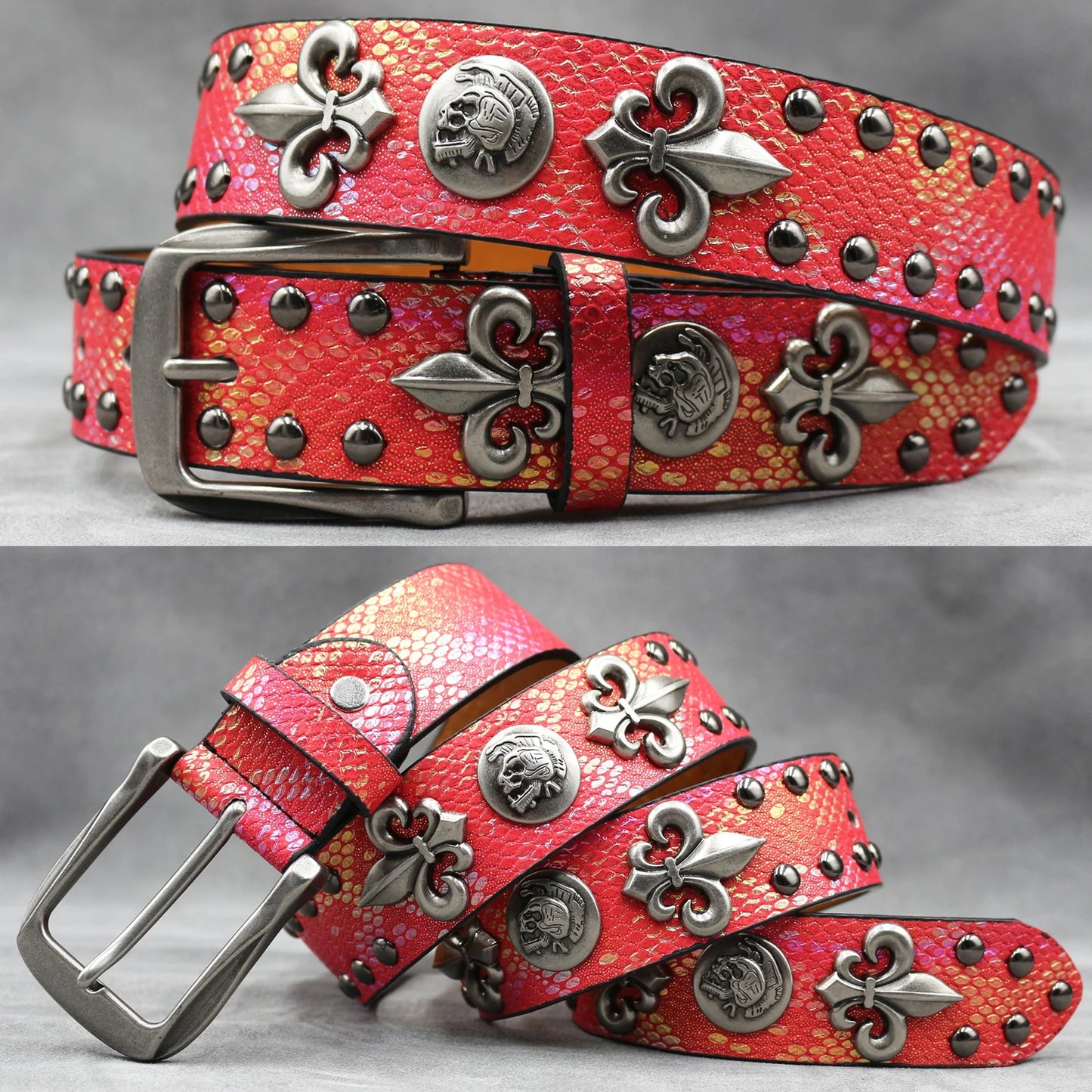 Leather men's Fashion alloy belts