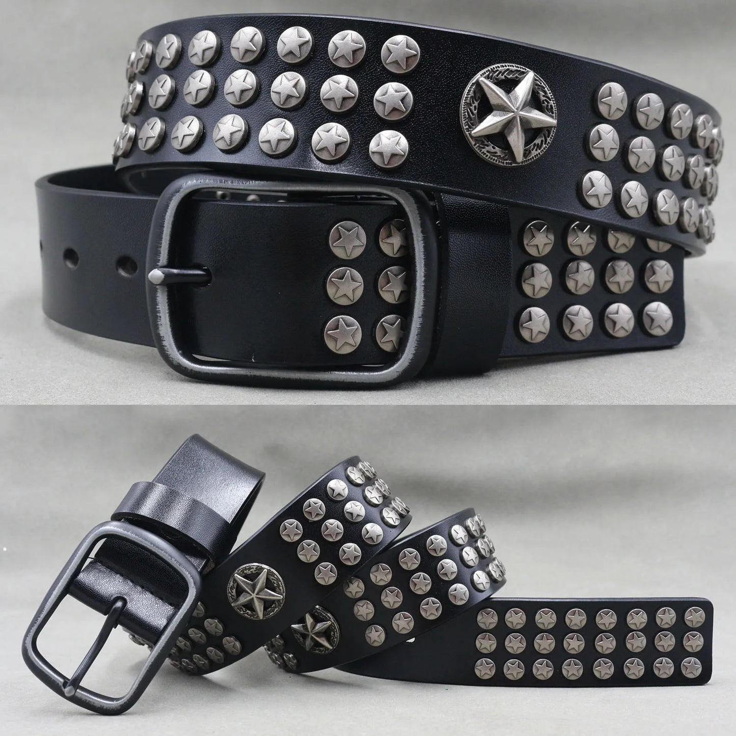 Punk Belt Cow Genuine Leather punk rock belt