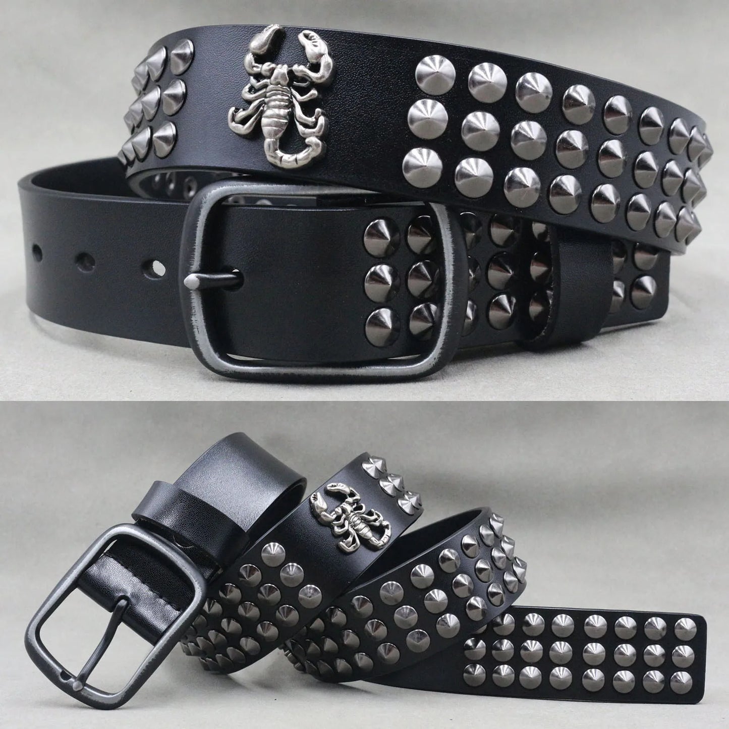 Punk Belt Cow Genuine Leather punk rock belt