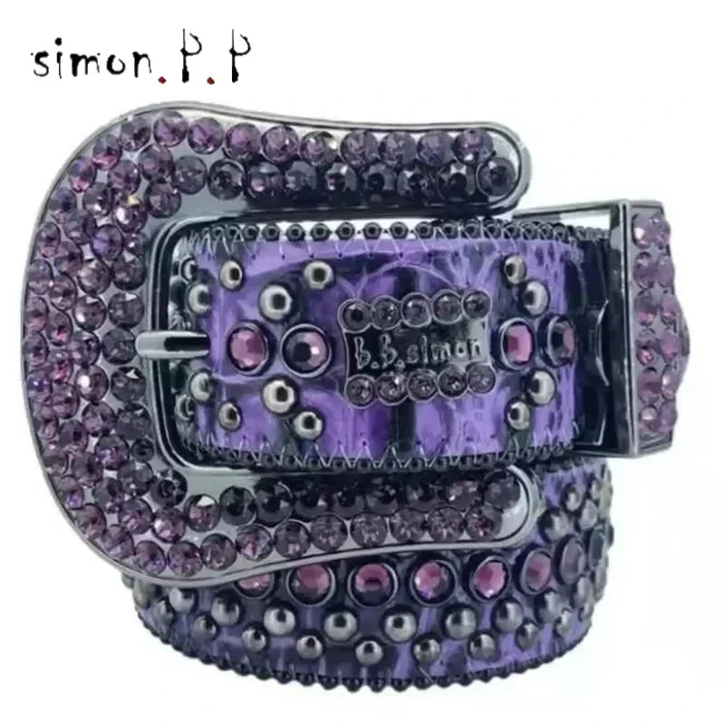 PUNK ROCK HIP HOP DIAMOND STYLE BELT