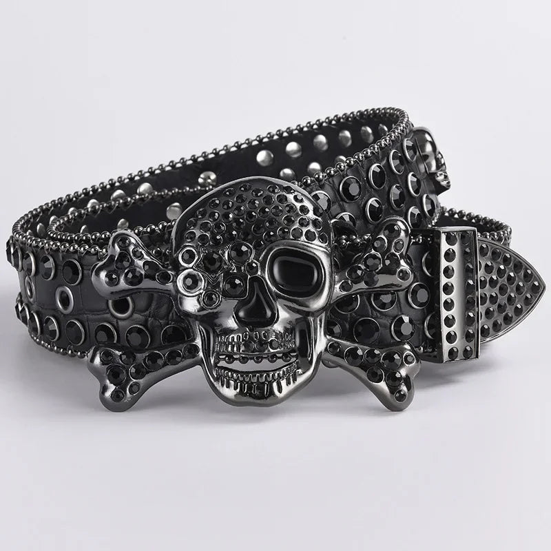Rock & Roll Skull Diamond Belts