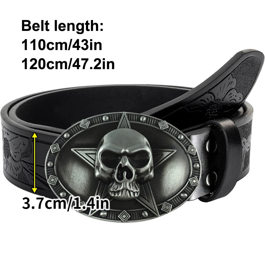 Western style skull belt
