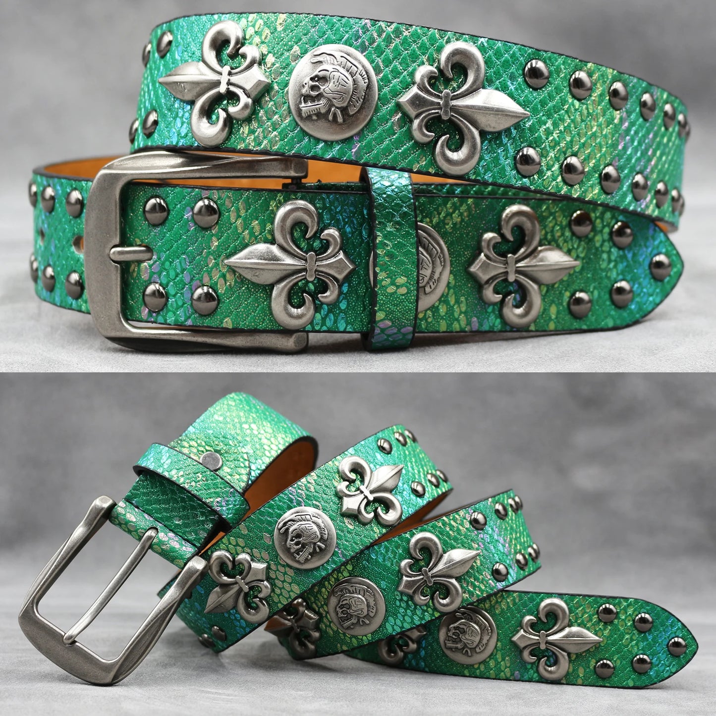 Leather men's Fashion alloy belts