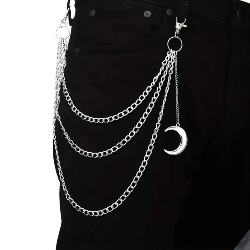 Luxury Punk Pearl rock hip hop wallet chain