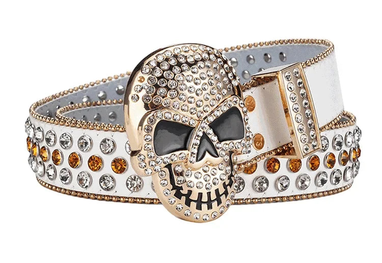 Skull Rhinestone Belt