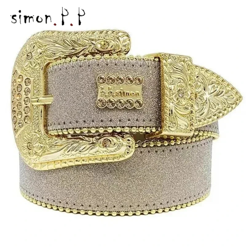 PUNK ROCK HIP HOP DIAMOND STYLE BELT