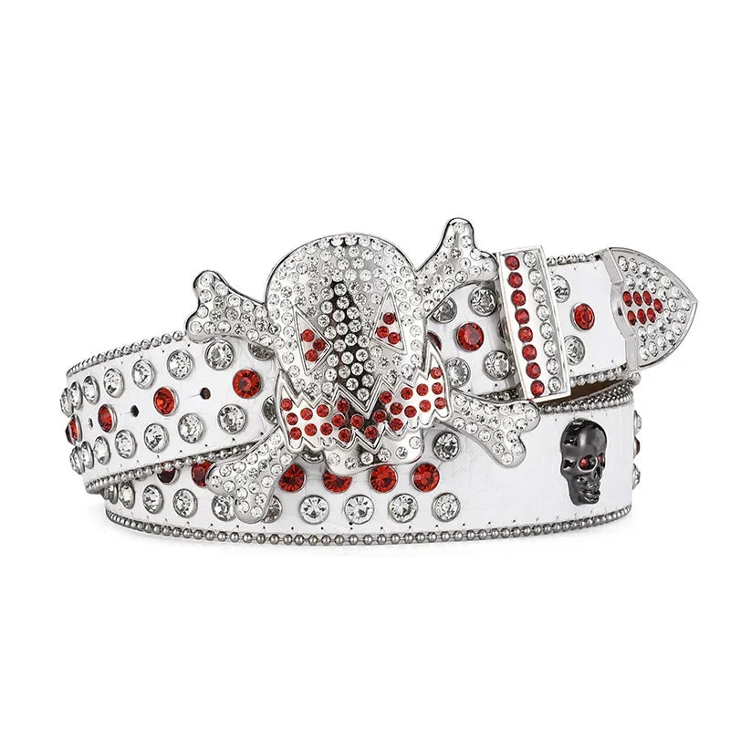 Skull Rhinestone Belt