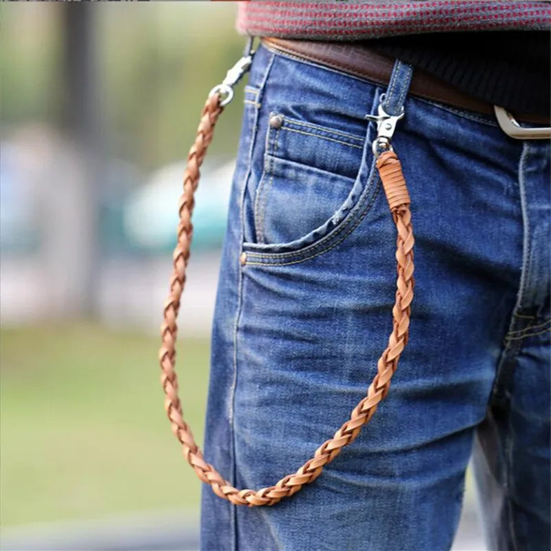 Leather Biker wallet chain