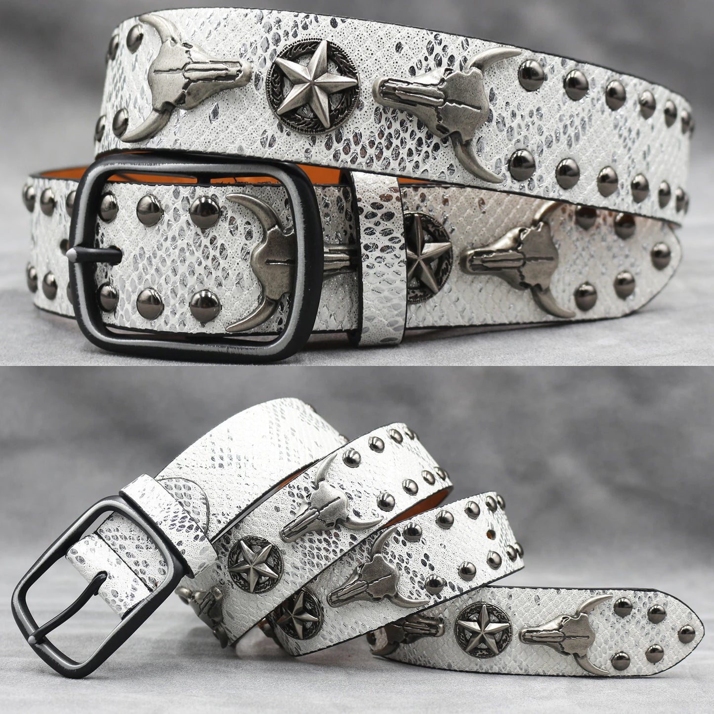 Leather men's Fashion alloy belts