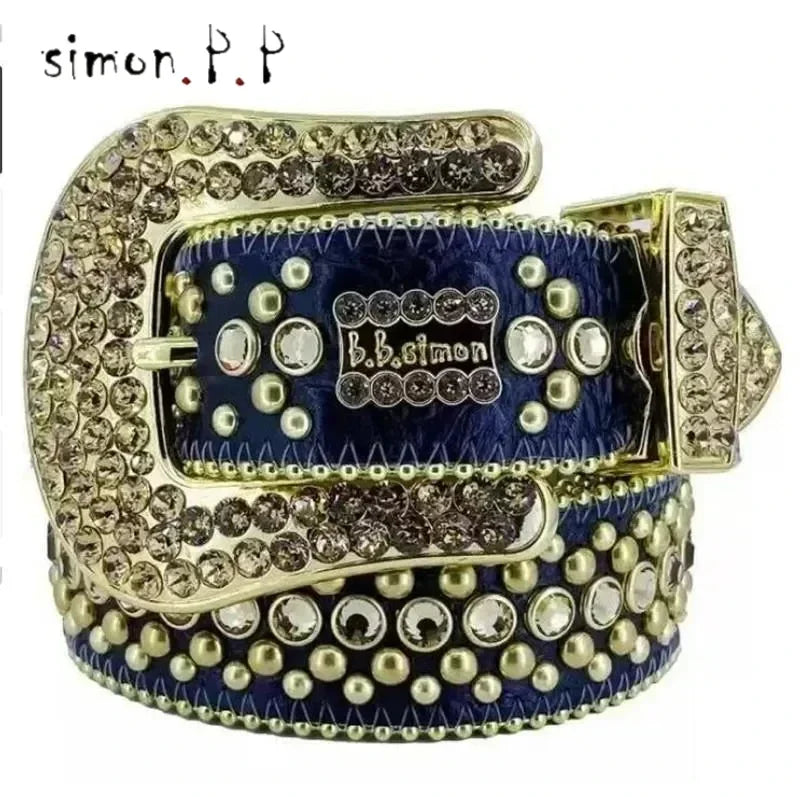 PUNK ROCK HIP HOP DIAMOND STYLE BELT