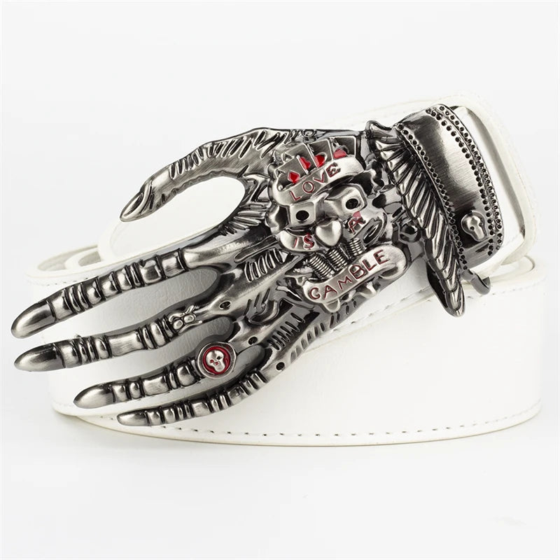 Skeleton Hand Bone metal belt