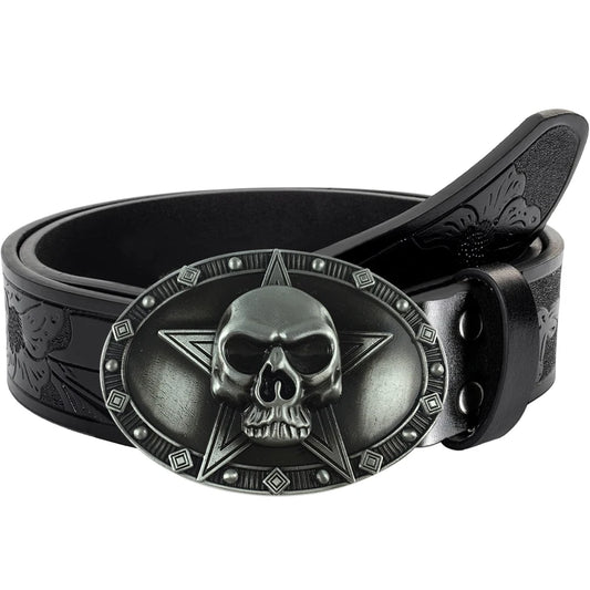 Western style skull belt