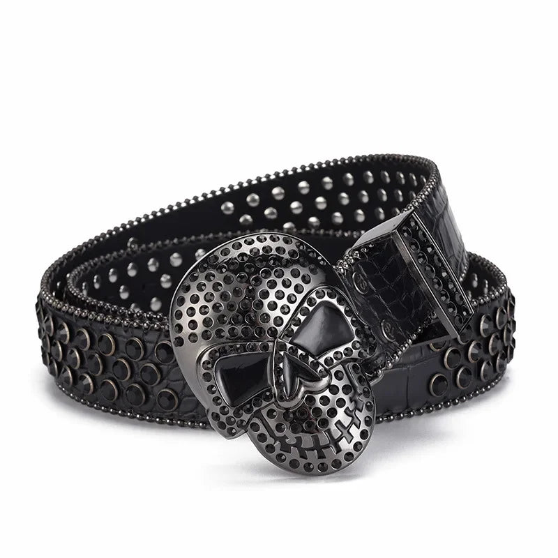 Skull Rhinestone Belt
