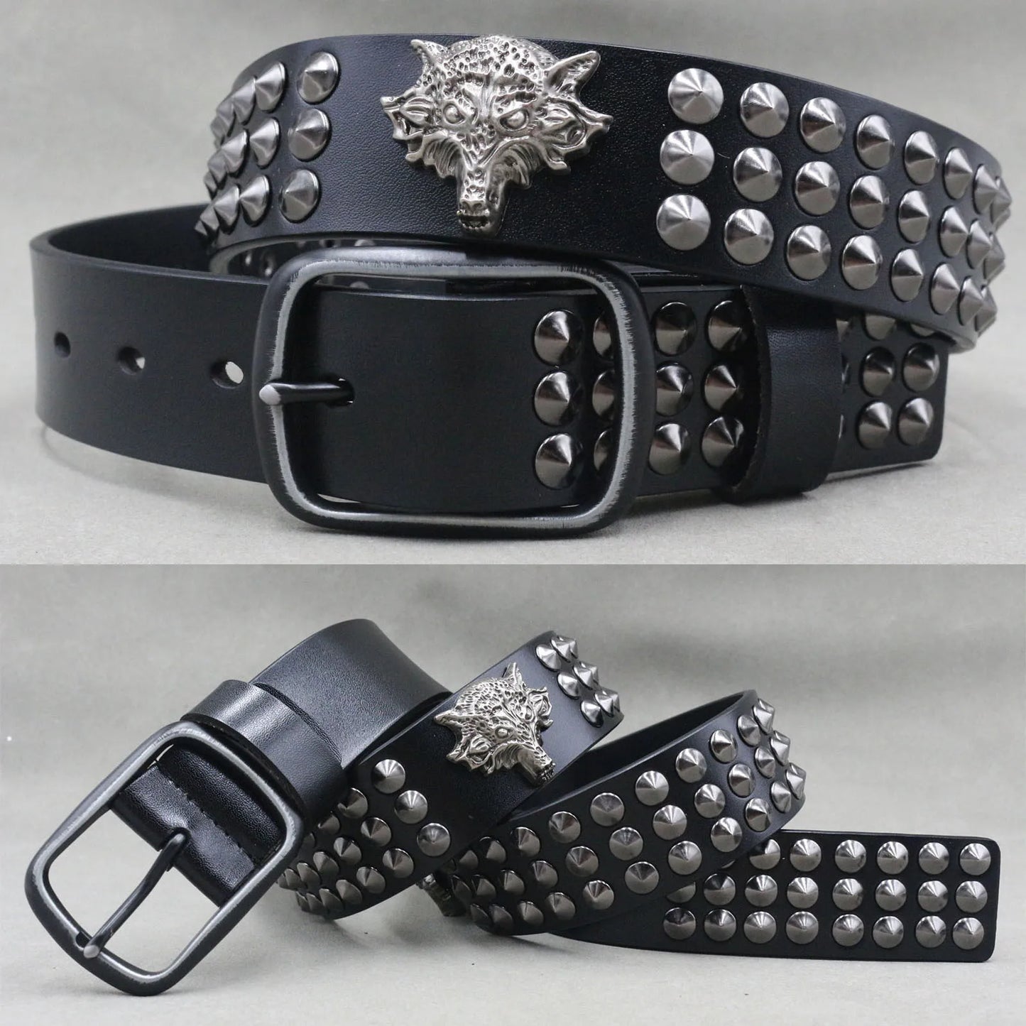Punk Belt Cow Genuine Leather punk rock belt