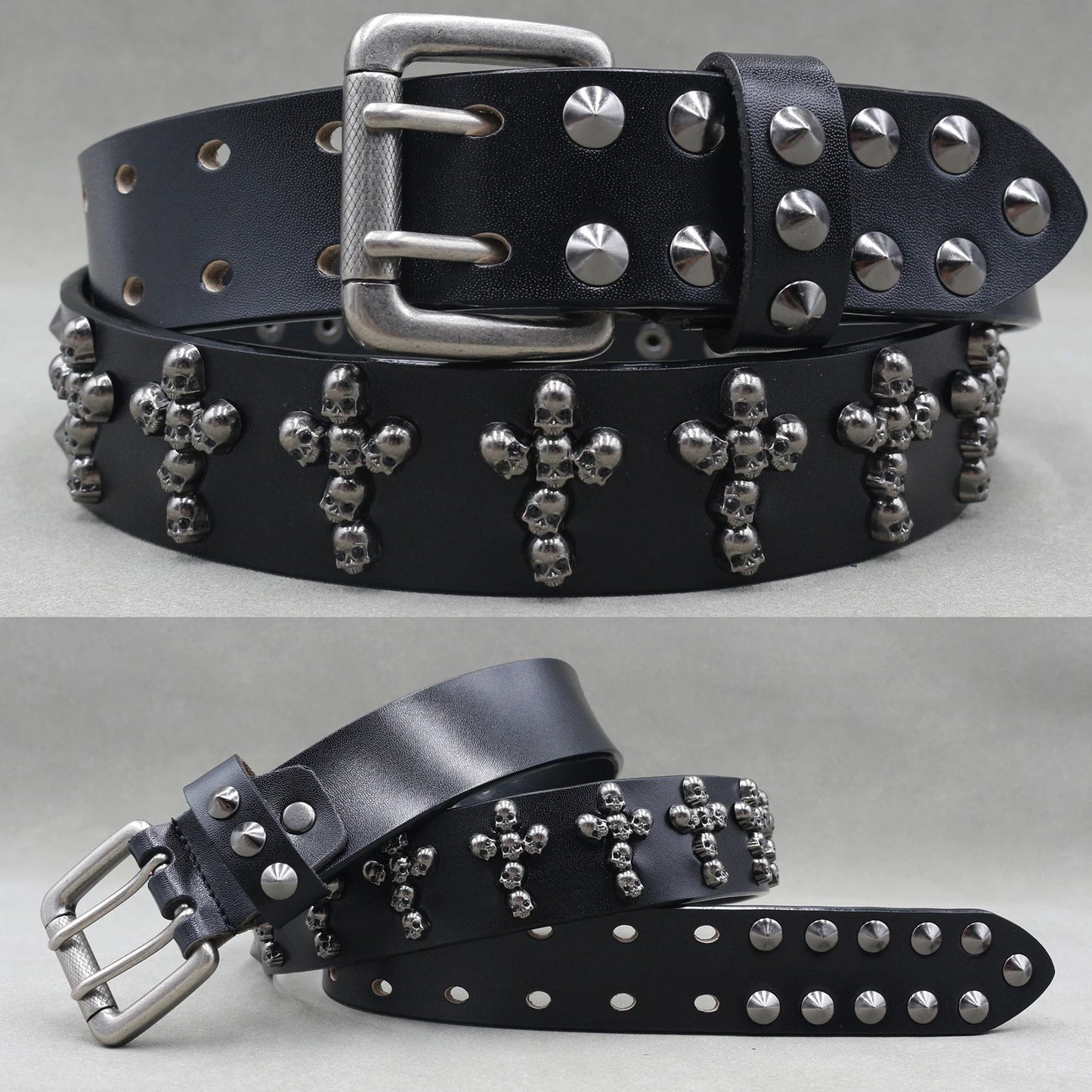 Punk Belt Cow Genuine Leather punk rock belt