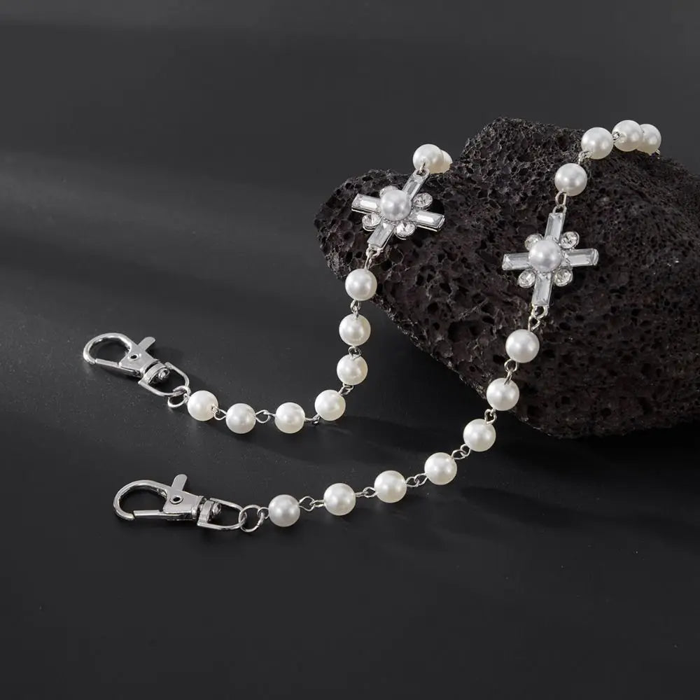 Fashion Tassel Pearl Waist Chain Zinc Alloy Gothic