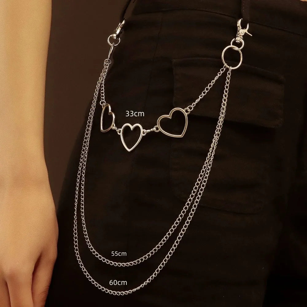 Luxury Punk Pearl rock hip hop wallet chain