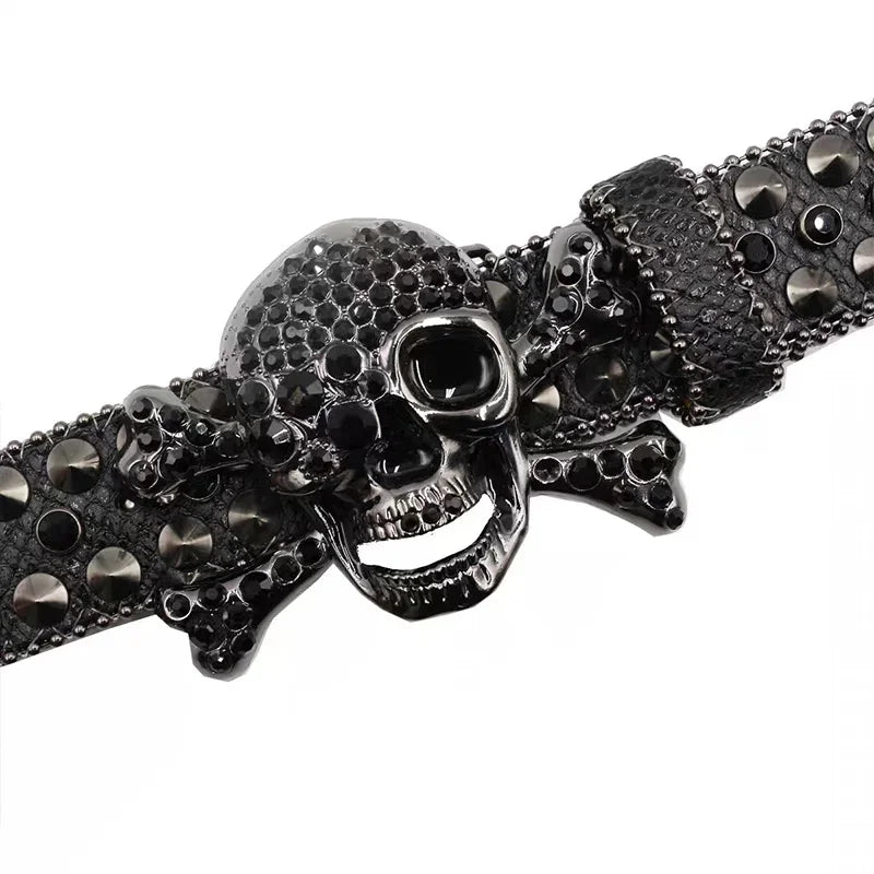 Rock & Roll Skull Diamond Belts