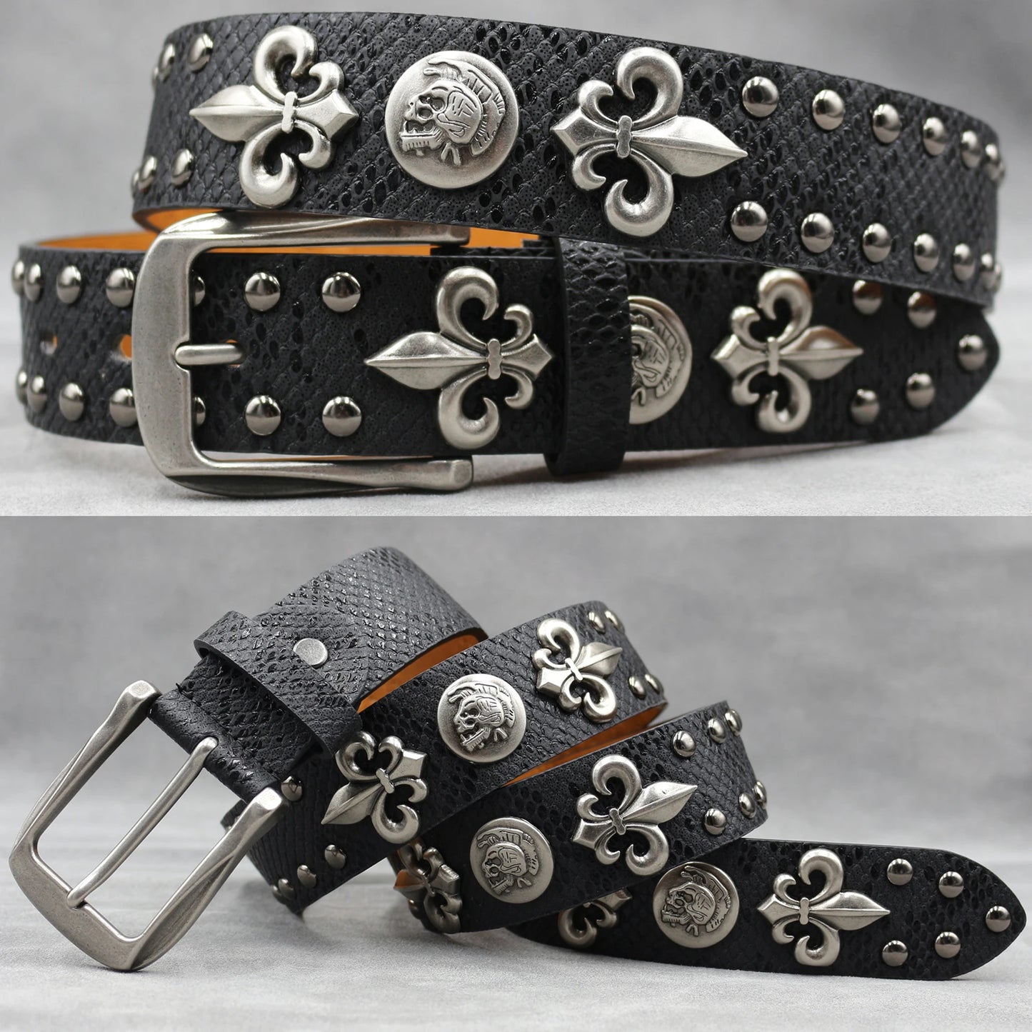 Leather men's Fashion alloy belts