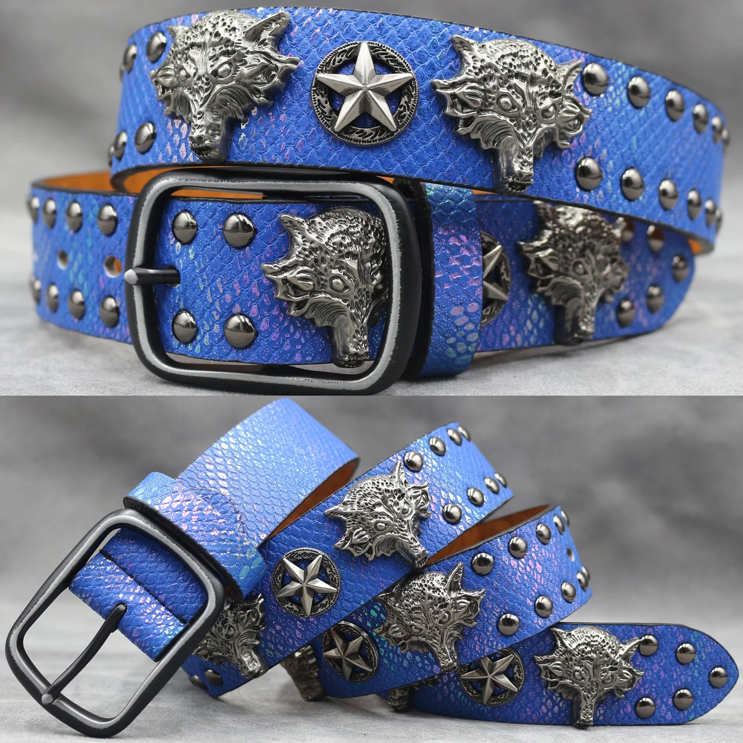 Leather men's Fashion alloy belts