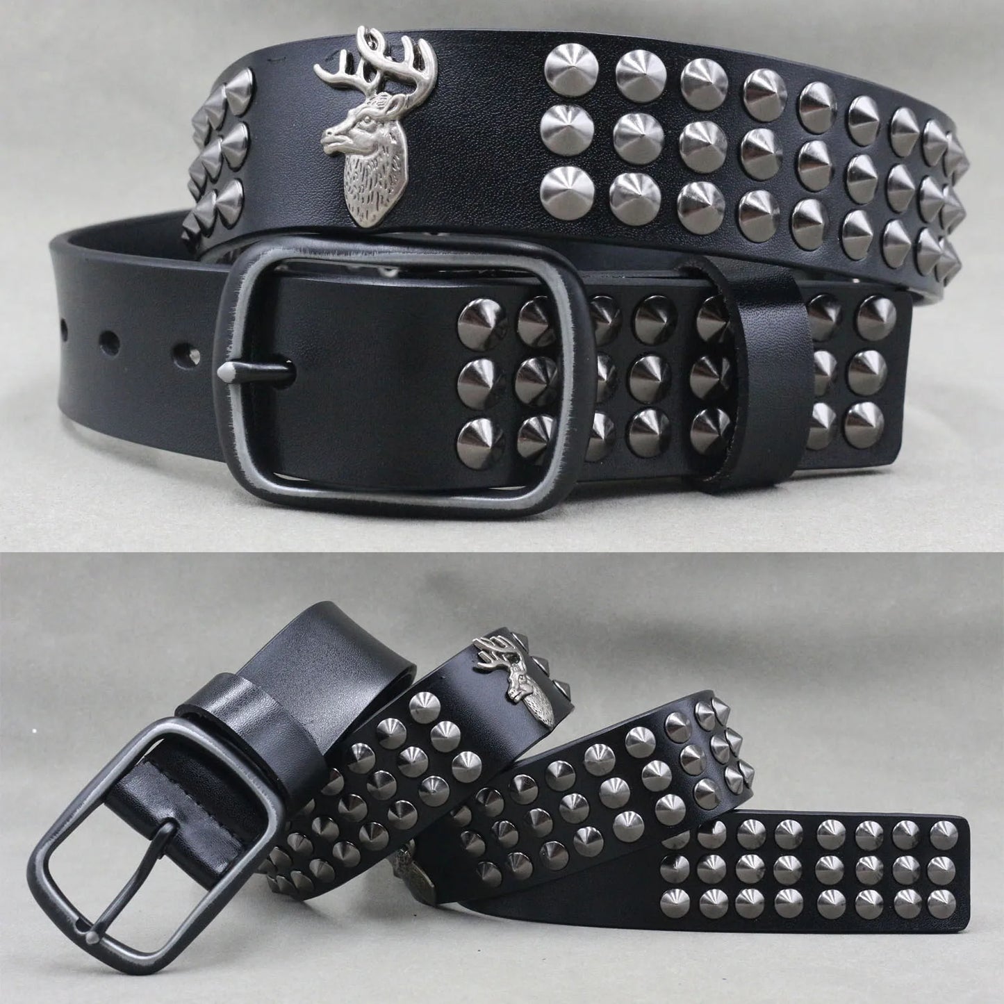 Punk Belt Cow Genuine Leather punk rock belt