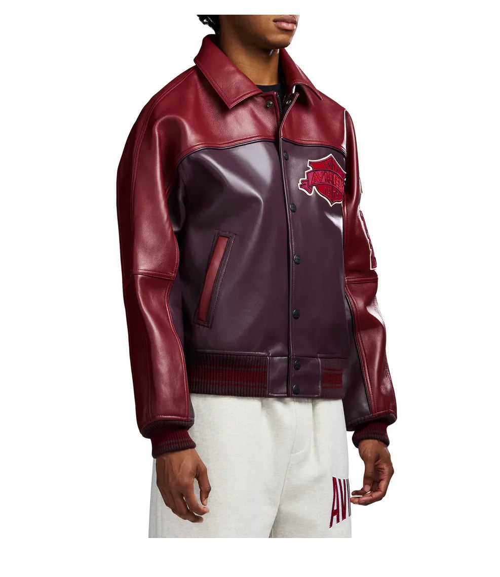 AVIREX VINTAGE LEATHER TRACK TEAM JACKET