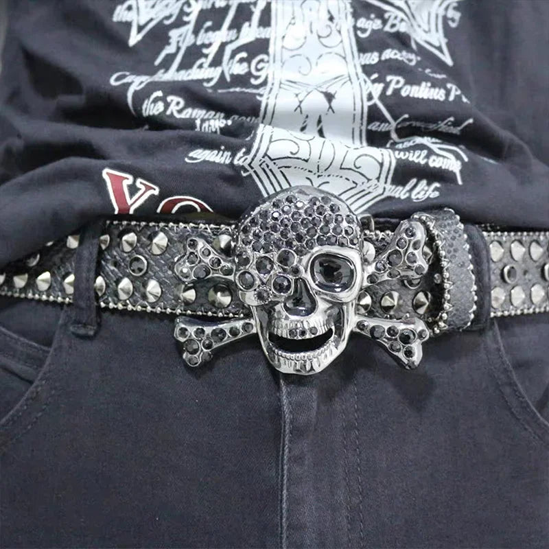Rock & Roll Skull Diamond Belts