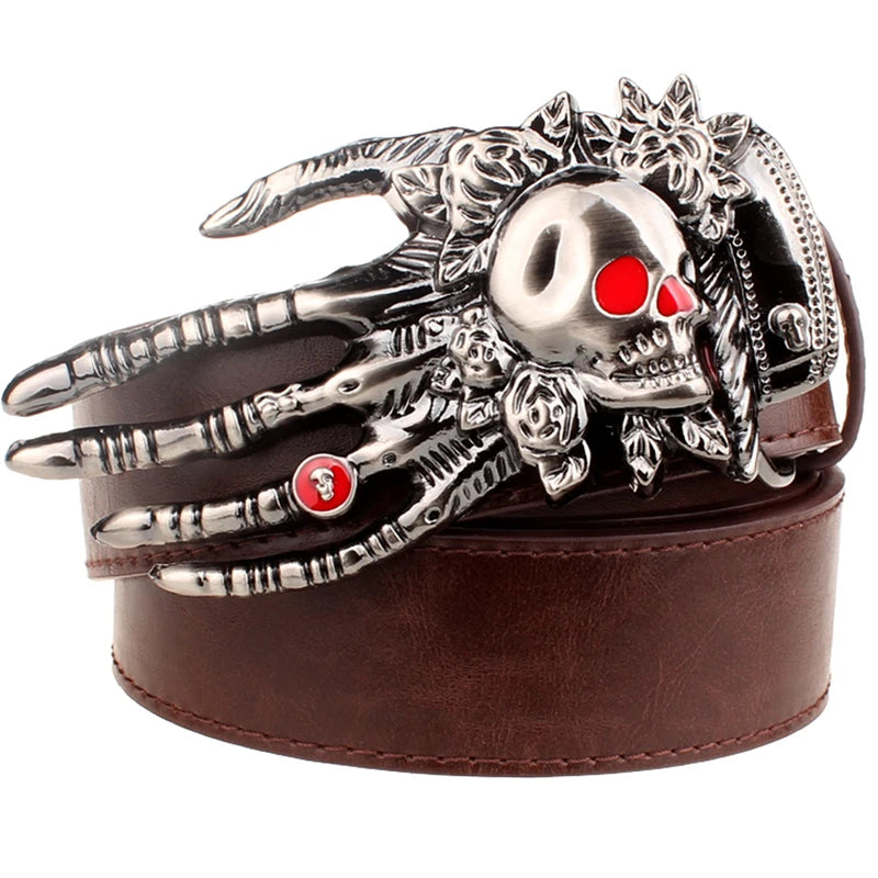 Skeleton Hand Bone metal belt